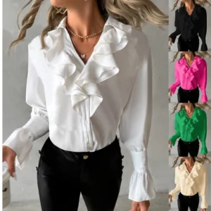 Alternative view of Women Long Sleeve Blouse White
