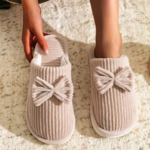 Bow Slippers for Winter
