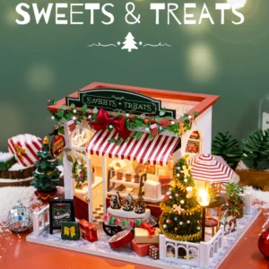 DIY Christmas Miniature House Model Kit with Furniture