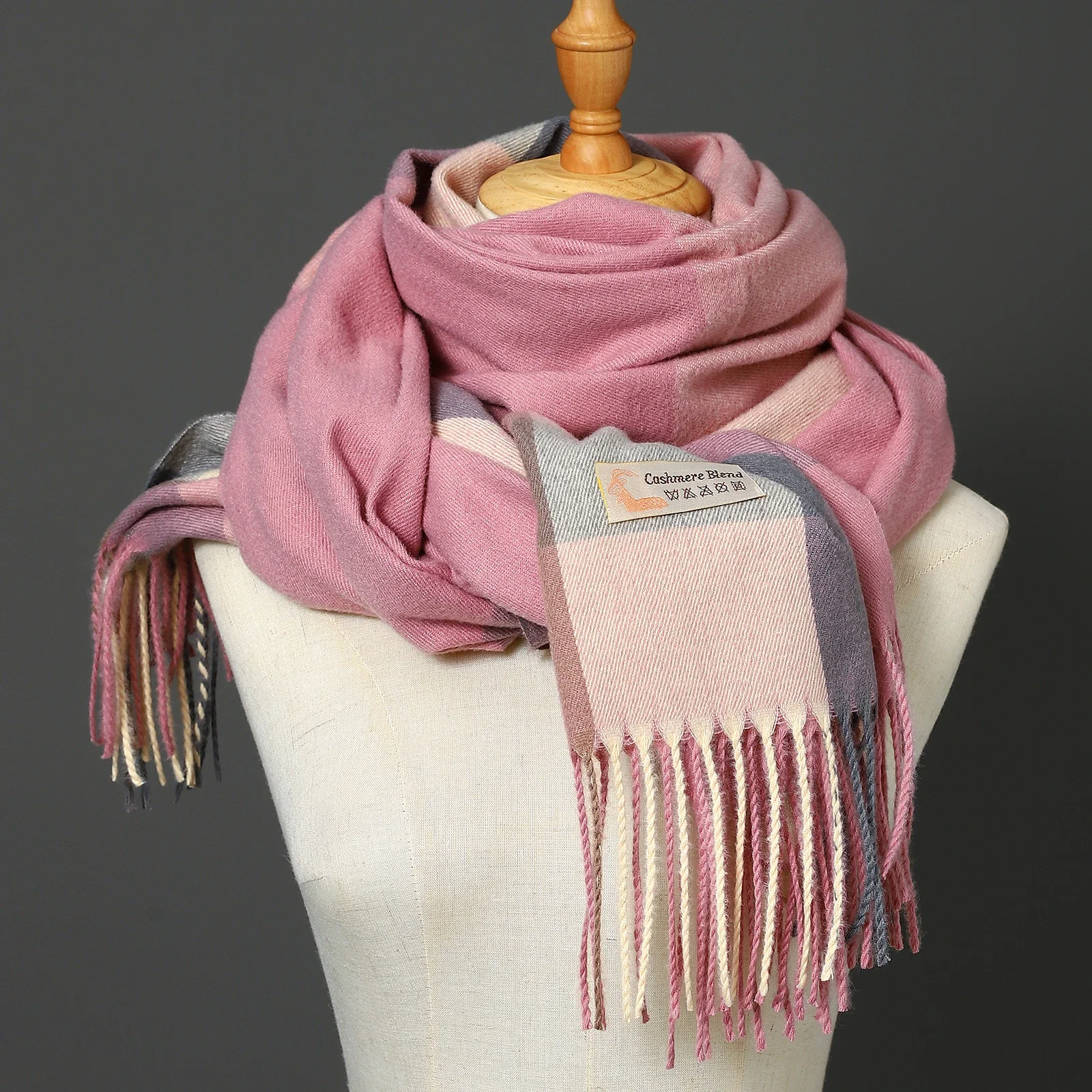 Classic Plaid Women Scarf - Image 3