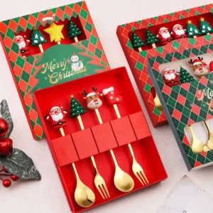 Stainless Steel Spoon Christmas Gift Set