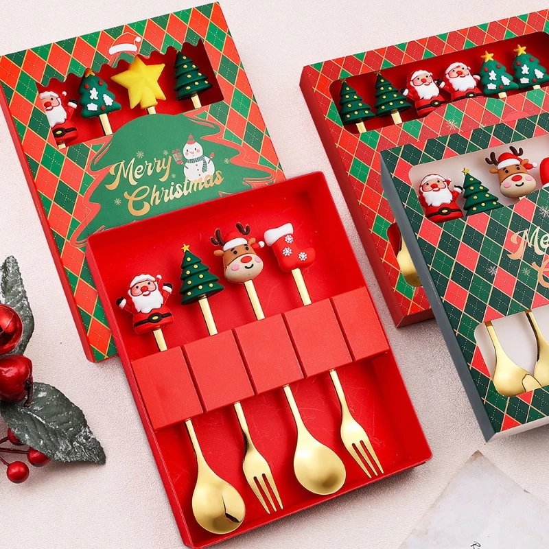 Stainless Steel Spoon Christmas Gift Set