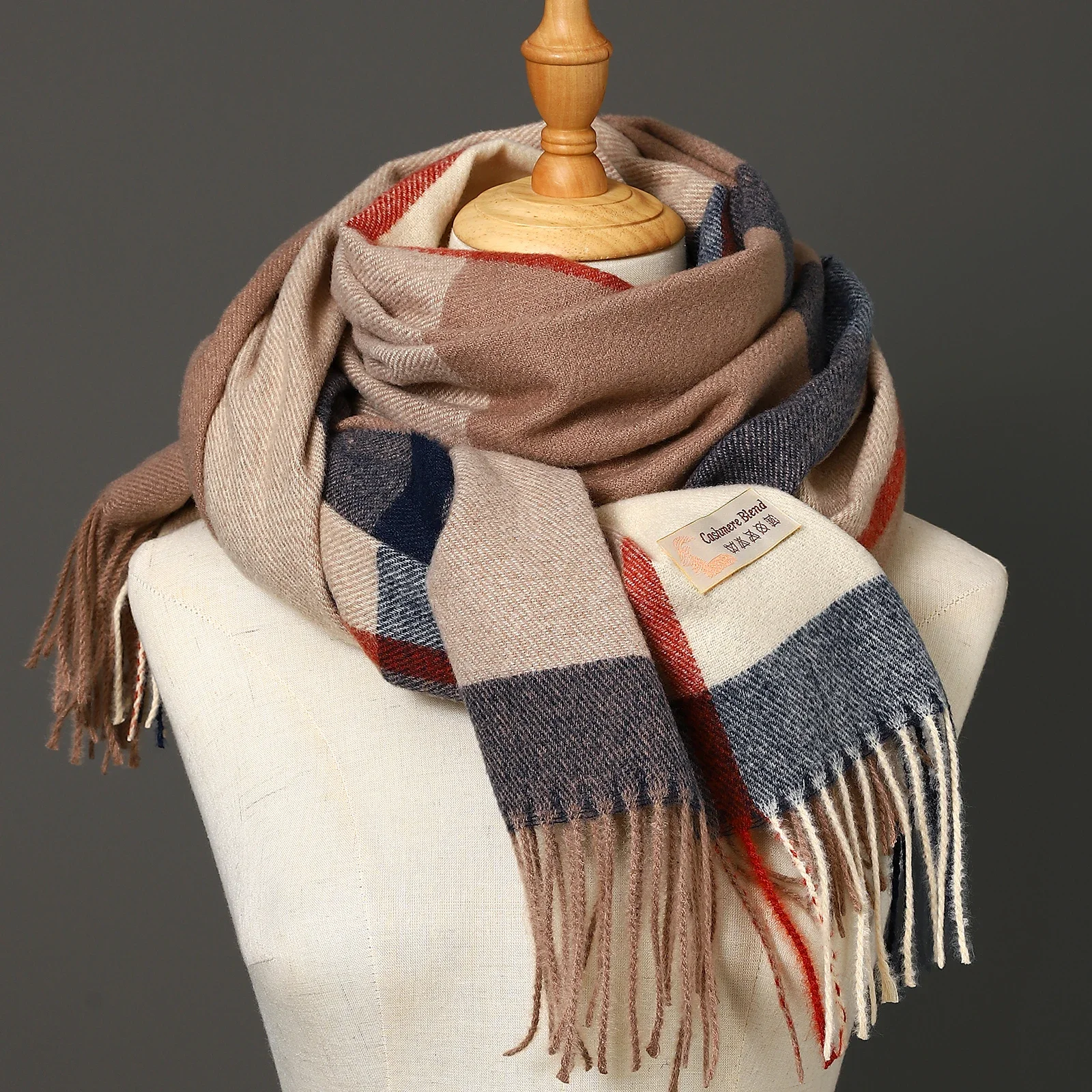 Classic Plaid Women Scarf