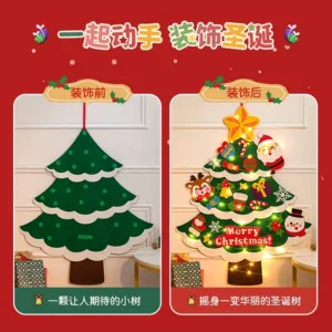 Alternative view of DIY Christmas Tree Wall Decorations with Lights Ornament