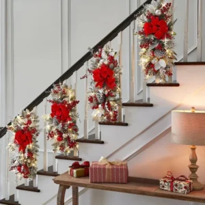 LUSQI Nordic Christmas Stair Decoration