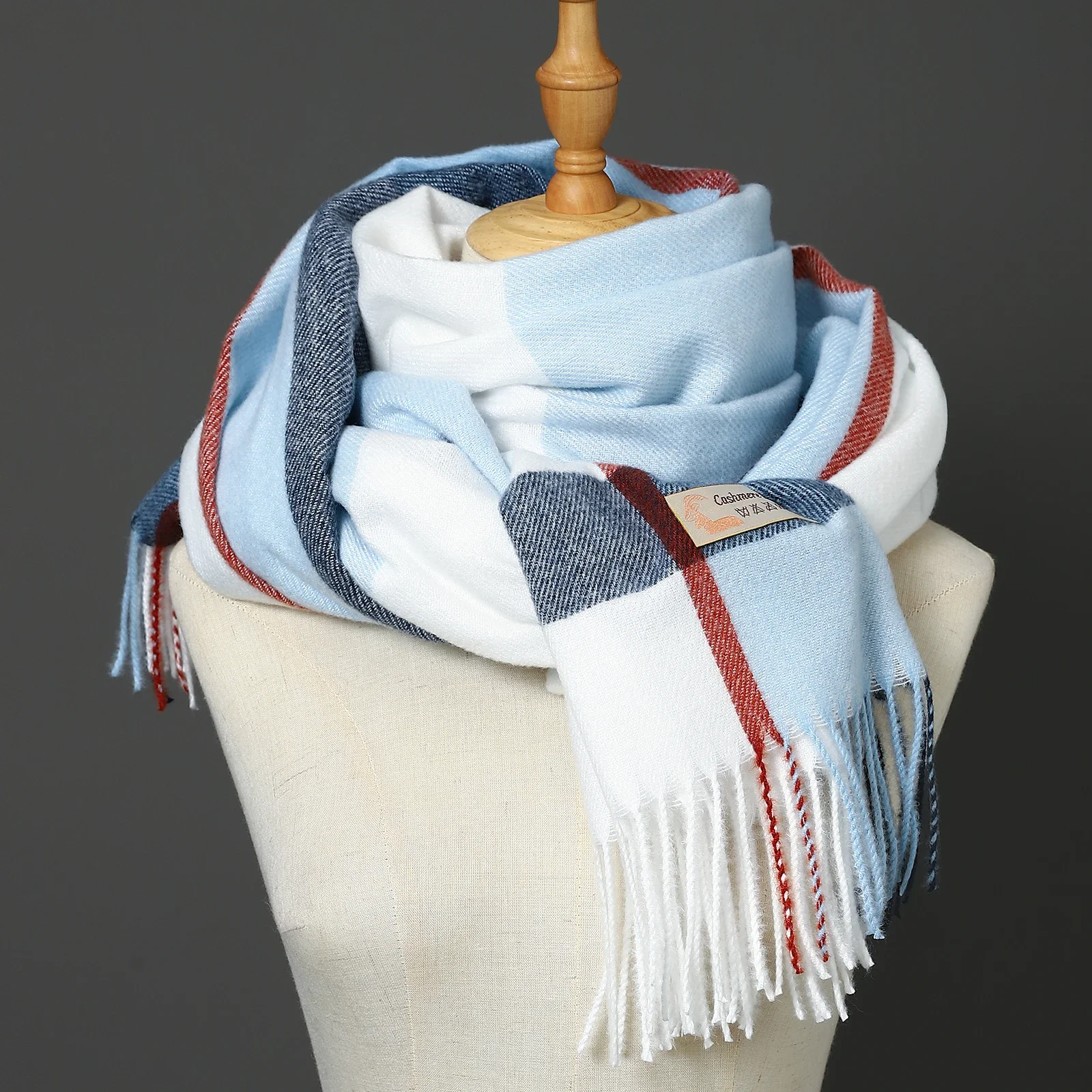 Classic Plaid Women Scarf - Image 5
