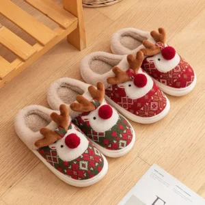 Christmas Cotton Slippers for Woman